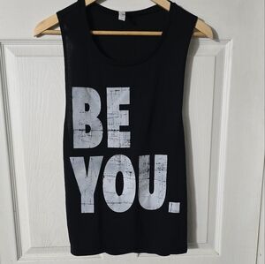 Women's Bella Canvas 'Be You' Tank Top Shirt Sz S Black